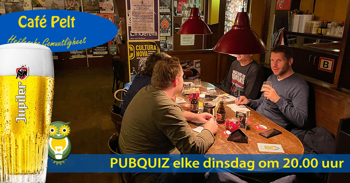 Vanavond #pubquiz vanaf 20.00 uur <a href="/CafePelt/">Arjan Huneman</a> - doe gezellig mee!
