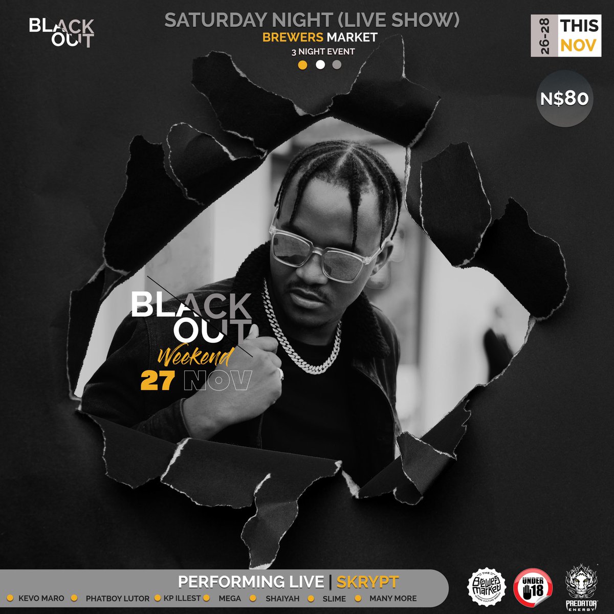 skryptmusic061's tweet photo. Join me for the 26th of November Blackout Weekend Pre Party and Saturday Night 27th November for the Live Show!!!
Letโs welcome my birthday month with a bang!!!
Tickets go on sale this Friday!
#BlackoutWeekend https://t.co/3WK5gDp1oI