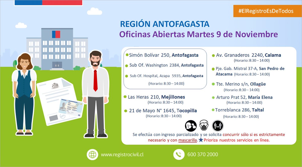 Registro Civil Antofagasta tweet media