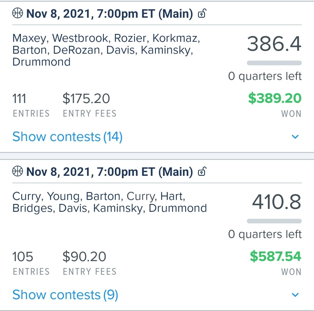 dailyDFSking's tweet photo. @TopFantasyPlays another ass kicker last night! Amazing start to the season. #TeamTFP https://t.co/BX0H8uPoxU