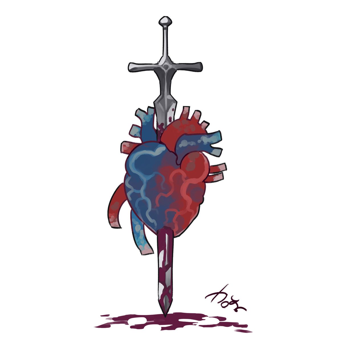 「36   エンブレムなどにも使われている正十字騎士團のシンボルは、悪魔の心臓を突」|加藤和恵のイラスト
