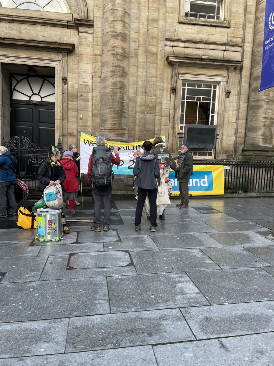 Protestors on Glasgow Buchanan Street this morning !