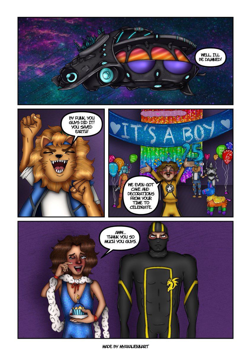 nsp_comic's tweet photo. Page 37 by @/myaxaliennart

Epilogue START!

5 PAGES LEFT.

Various designs by @WerewolfBrucey 

Shares are much appreciated! https://t.co/YFQB8Vo8by