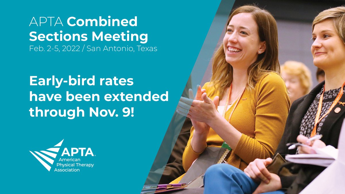 Last chance to save!

Due to high demand and problems with the registration platform, the APTA CSM early-bird rate has been extended through Nov. 9. Thanks for your patience. 

apta.org/csm
#APTACSM