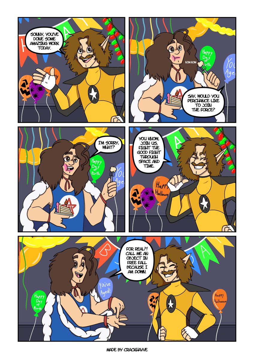 nsp_comic's tweet photo. Page 38 by @/crackhavve

Danny is joining the Starlight Brigade!

Various designs by @WerewolfBrucey 

Shares are much appreciated! https://t.co/5SmGazhMQu