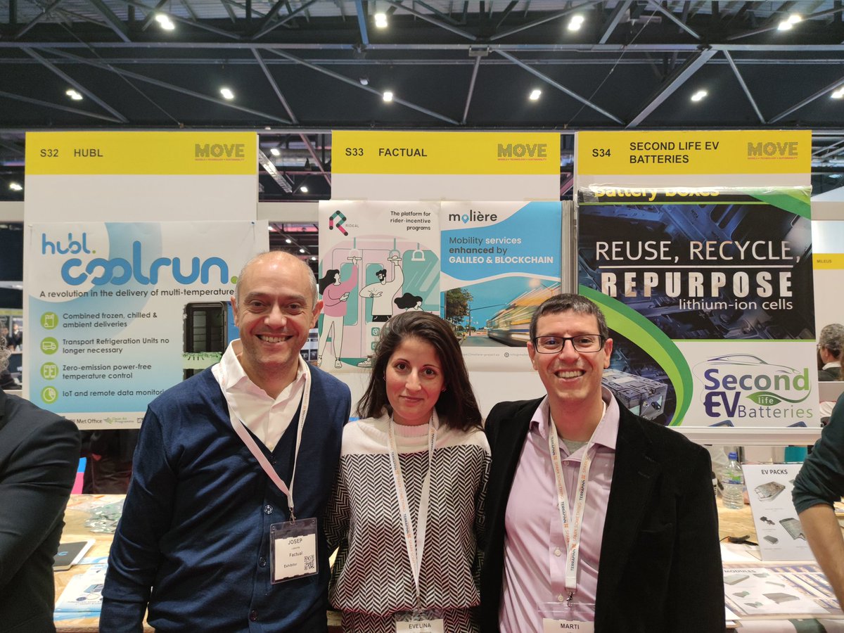 moliere_project's tweet photo. We are excited to attend #MOVE2021 and share with you our pilot platform #Rideal part of #Molière project. Meet us @carnetBCN and @GoFactual on booth S33 today and tomorrow.

#MOVEforward #MOVELondon #Galileo #blockchaintechnology #MaaS #urbanmobility https://t.co/Kj0PRpThIc