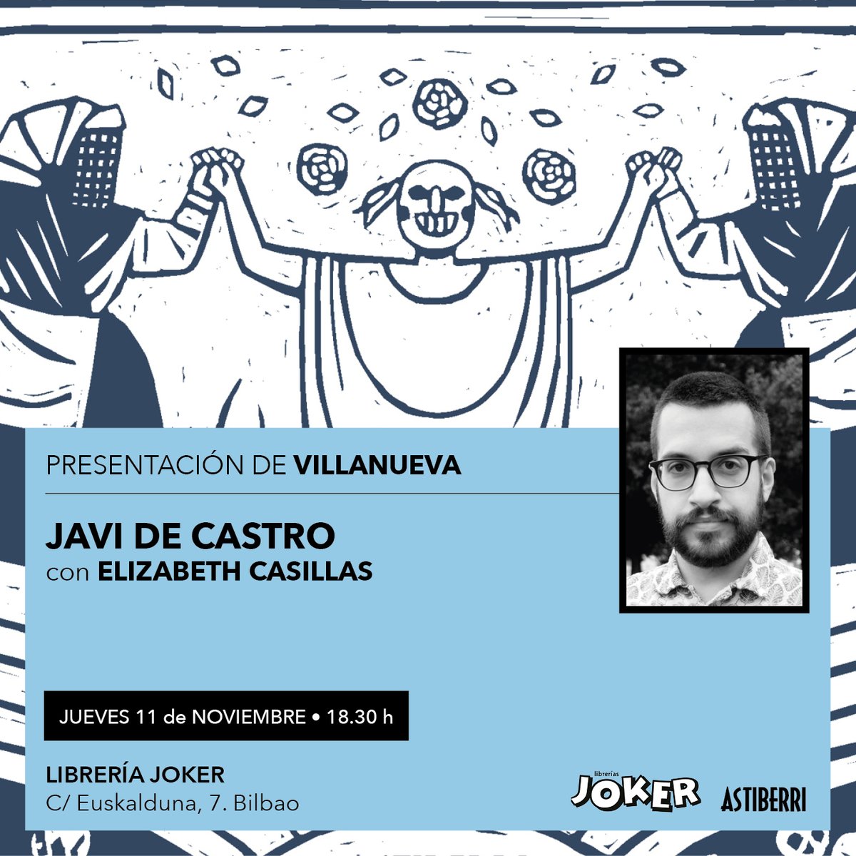 El jueves, más cosillas. 

🔷A las 18.30 <a href="/javi_decastro/">Javi de Castro</a> presenta"Villanueva" acompañado de Elizabeth Casillas en <a href="/comicsjoker/">Joker cómics</a>.