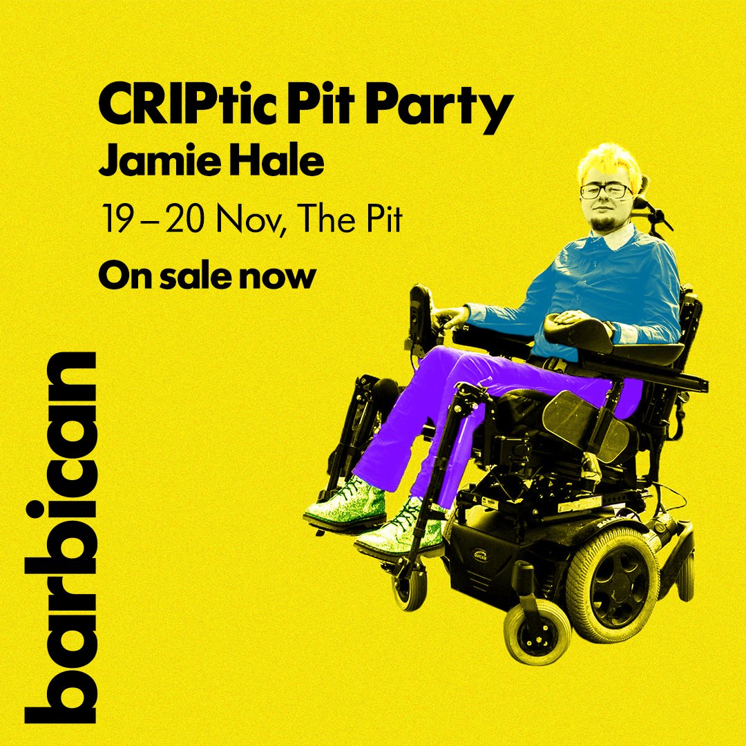 BarbicanCentre's tweet photo. Award-winning artist @JamieRHale curates an uplifting Pit Party with a mixed bill of creative work by d/Deaf and disabled performers. 

Check out the incredible artists taking part and book your ticket now😀 
https://t.co/sfuBi8PVrb https://t.co/CAkdeOtYrw