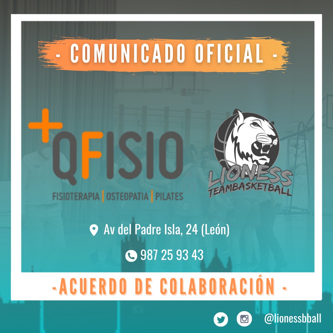 COMUNICADO OFICIAL 🏀 ||

Comenzamos la semana con buenas noticias. Os presentamos un nuevo acuerdo de colaboración con:

 ▪️La clínica +Q Fisio (<a href="/masqfisioleon/">Masqfisio</a>)▪️

Nuestras jugadoras y sus familiares podrán beneficiarse de descuentos en los diferentes servicios de la clínica 🤩