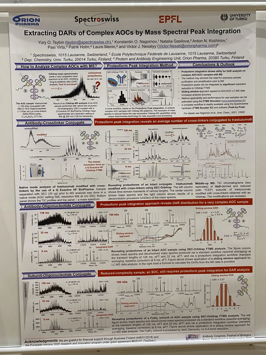 Spectroswiss (@spectroswiss) on Twitter photo We are on the road! From #ASMS2021 in Philadelphia to Antibody Congress in Basel, Switzerland - discussing innovative #Orbitrap MS approaches to the ADC analysis.
#TeamMassSpec <a href="/YTsybin/">Yury Tsybin</a> We are on the road! From #ASMS2021 in Philadelphia to Antibody Congress in Basel, Switzerland - discussing innovative #Orbitrap MS approaches to the ADC analysis.
#TeamMassSpec <a href="/YTsybin/">Yury Tsybin</a>