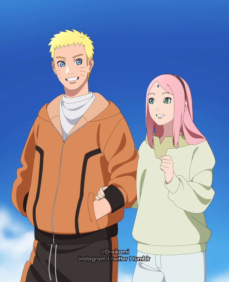 Happy couple on a happy date 🍥🌸 #NARUTO #NaruSaku #ナルサク