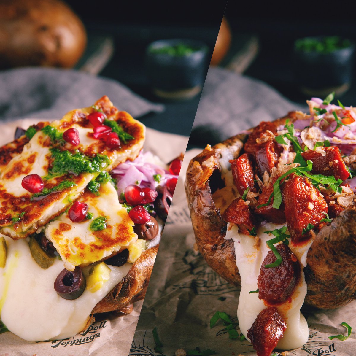 eatkumpi's tweet photo. #Golden #Halloumi Vs. #Chorizo 🤔 Sure it’s a tough competition between equally #delicious and #tasty #Kumpi choices 🤩Taste them now to decide who’s gonna win 🥇😉😋
#baked #potato #bakedpotato #takeaway #bournemouth #foodporn #food52 #jacketpotato #foodlovers #Foodie #foodies https://t.co/MLvqwZUYVe
