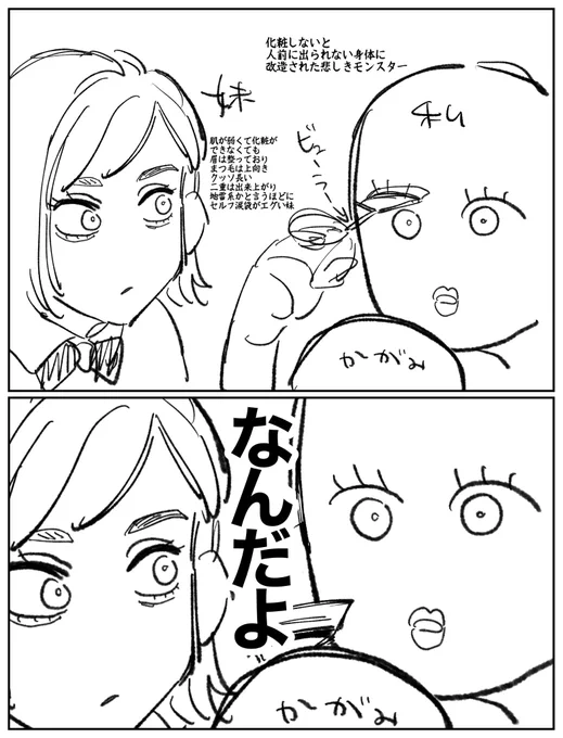 化粧してるといつもこうなんだけど
視線が飼い主の大変身に驚く猫なんよ 