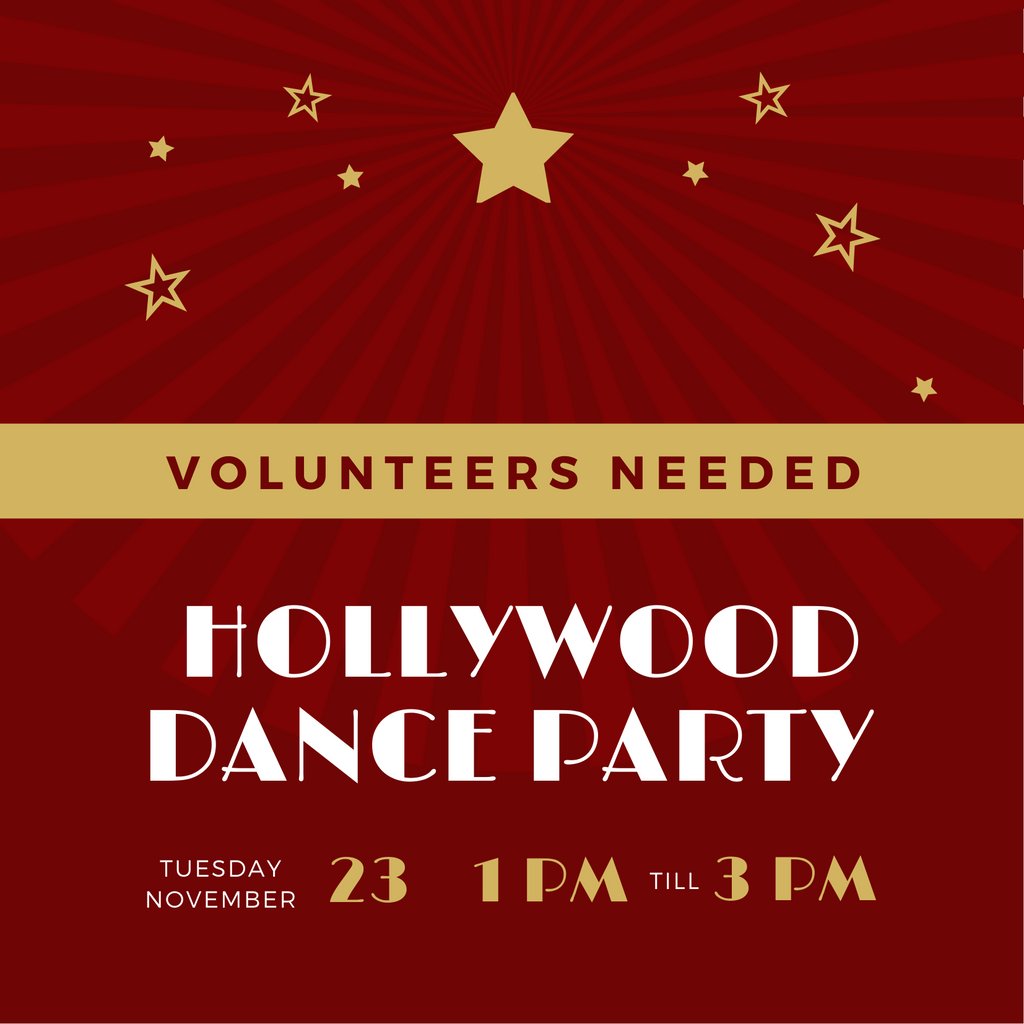 CochranePTA's tweet photo. Hollywood Dance Party Volunteers Needed!

Sign up here:
https://t.co/tcuxhBN9Vp https://t.co/FxjkQUvVEO