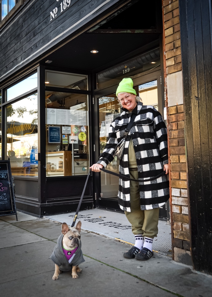 BroadviewDanBIA's tweet photo. We love our local furry friends &amp; their parents 😁 meet this cute little guy ‘Bronx’  out for some #DanforthWalks and getting some local shopping done while stretching his legs. 

#SeeYouontheDanforth ! https://t.co/XAremwrAnG