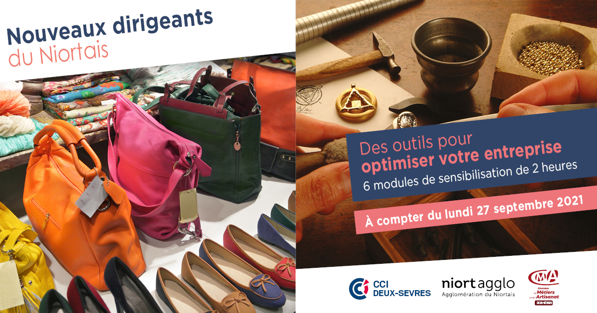 "Nouveaux dirigeants du Niortais" inscrivez-vous!
Module n°6 🗓 lundi 15/11 de 18h à 20h
▶ Optimiser la gestion de son temps
👉 6 modules gratuits* pour vous accompagner
Toutes les infos ici👉 bit.ly/2XDWXFN
*cofinancés par <a href="/CCIDeuxSevres/">CCI Deux-Sèvres</a> <a href="/NiortAgglo/">Niort Agglo</a> @CMA_79