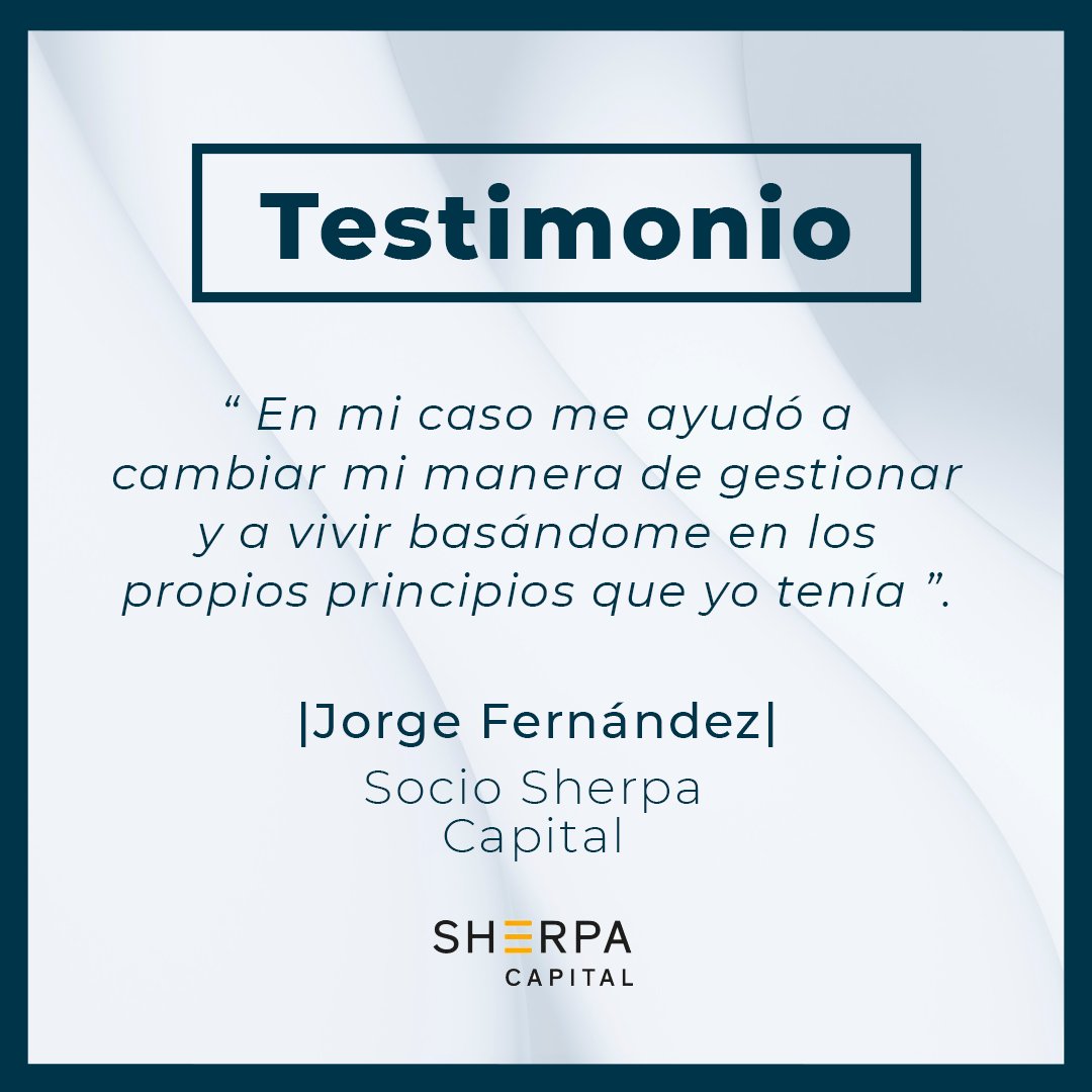 ➡️ Hoy es el turno de Jorge Fernández, socio de una magnífica compañía como es Sherpa Capital.

No puedo describiros la alegría que me da poder ayudar a grandes profesionales como Jorge, ¡es todo un honor! 😊

¡Gracias por tus palabras y por haber confiado en mi! 👏🏻