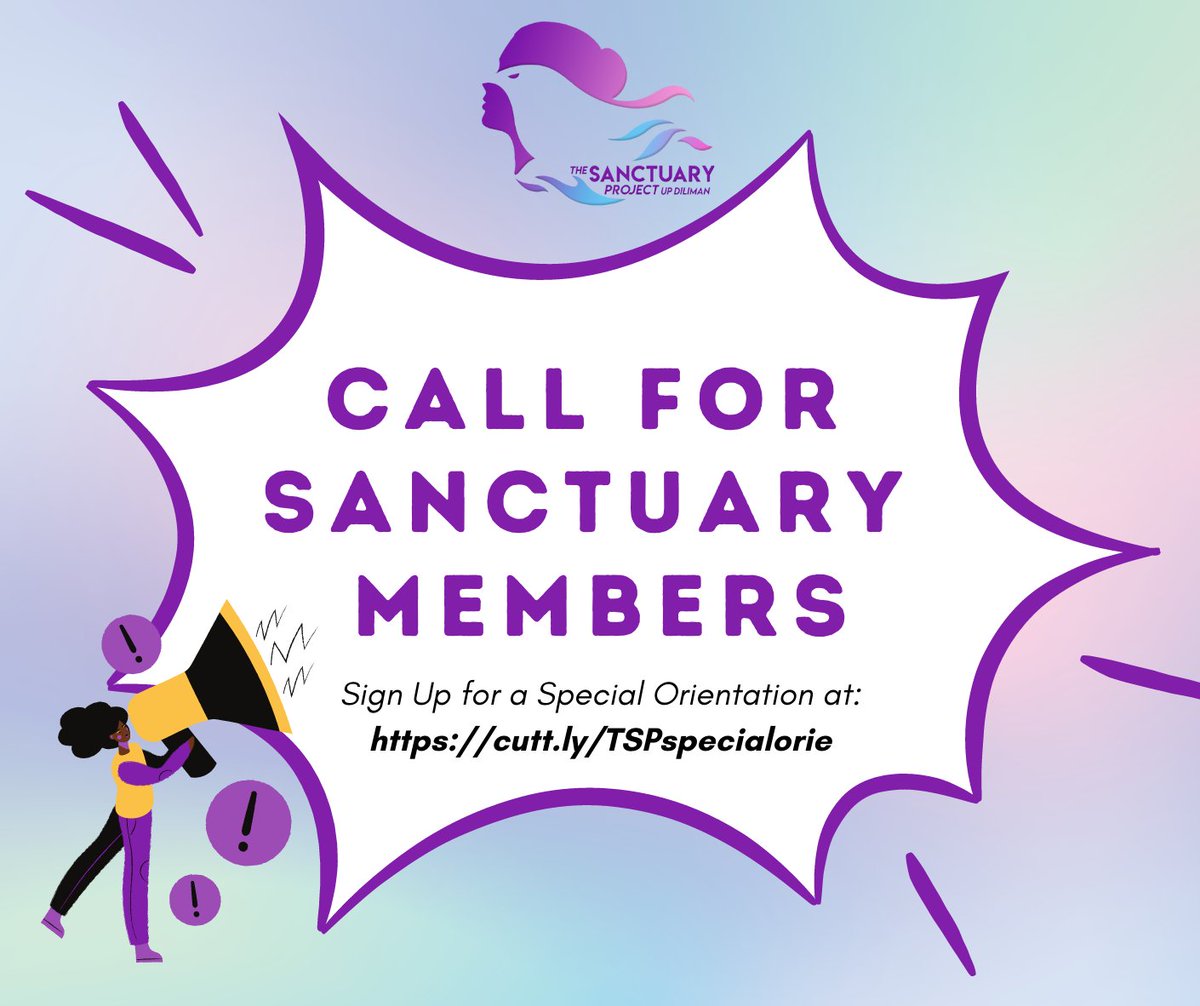 SanctuaryUPD's tweet photo. Special Orientation Sign-up Link:
📌 https://t.co/DdmvivBtmL
𝙃𝙚𝙡𝙡𝙤 𝙛𝙚𝙡𝙡𝙤𝙬 𝙖𝙙𝙫𝙤𝙘𝙖𝙩𝙚𝙨 𝙤𝙛 𝙨𝙖𝙛𝙚 𝙨𝙥𝙖𝙘𝙚𝙨! 💜
The Sanctuary Project - UPD is opening membership applications for the month of November. Join us in our fight for safe spaces! https://t.co/gIhtWwCBtW