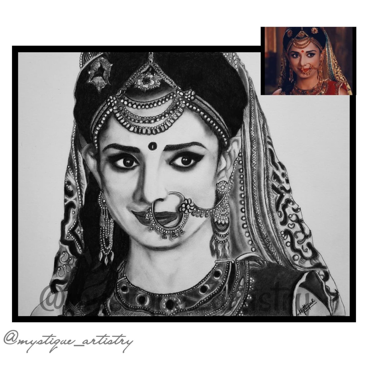 Mystique_Artist's tweet photo. Graphite - Charcoal Sketch of Draupadi
.
.
#mystiqueartistry #mystique_artistry #mythusketch #poojasharma #draupadi #mahabharat 
.
@PoojaSharma_FC @StarPlus @Mahabharata_SP @MahabharataFan @PoojaSharma_RP https://t.co/0ed0JPgOJT
