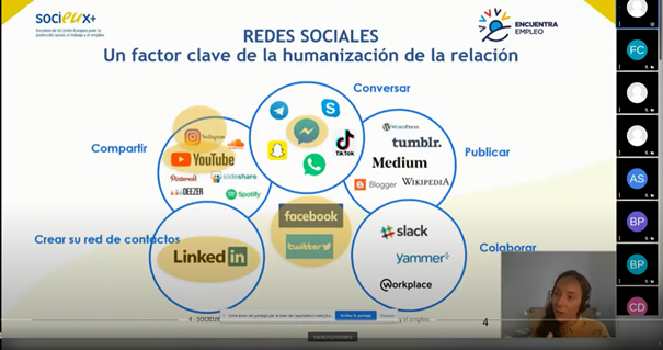 SOCIEUXplus's tweet photo. Taller #SOCIEUX+ con @EmpleoEncuentra #Ecuador:

Redes sociales para humanizar la #comunicación de los servicios públicos de #empleo

Buenas prácticas y reflexiones sobre la evolución de las redes tras el COVID-19 y la experiencia con empleadores, con @empleo_SEPE y @pole_emploi https://t.co/UUHrzrbD7S