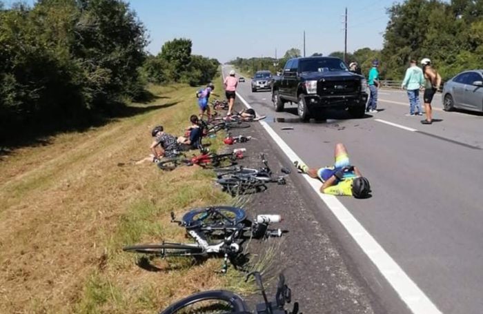 roadcc's tweet photo. Texas teen who ran over six cyclists charged with aggravated assault with a deadly weapon; 16-year-old alleged to have blown exhaust smoke at riders before crashing into them https://t.co/343wBqMzSt #cycling https://t.co/5wRMY1HBKT