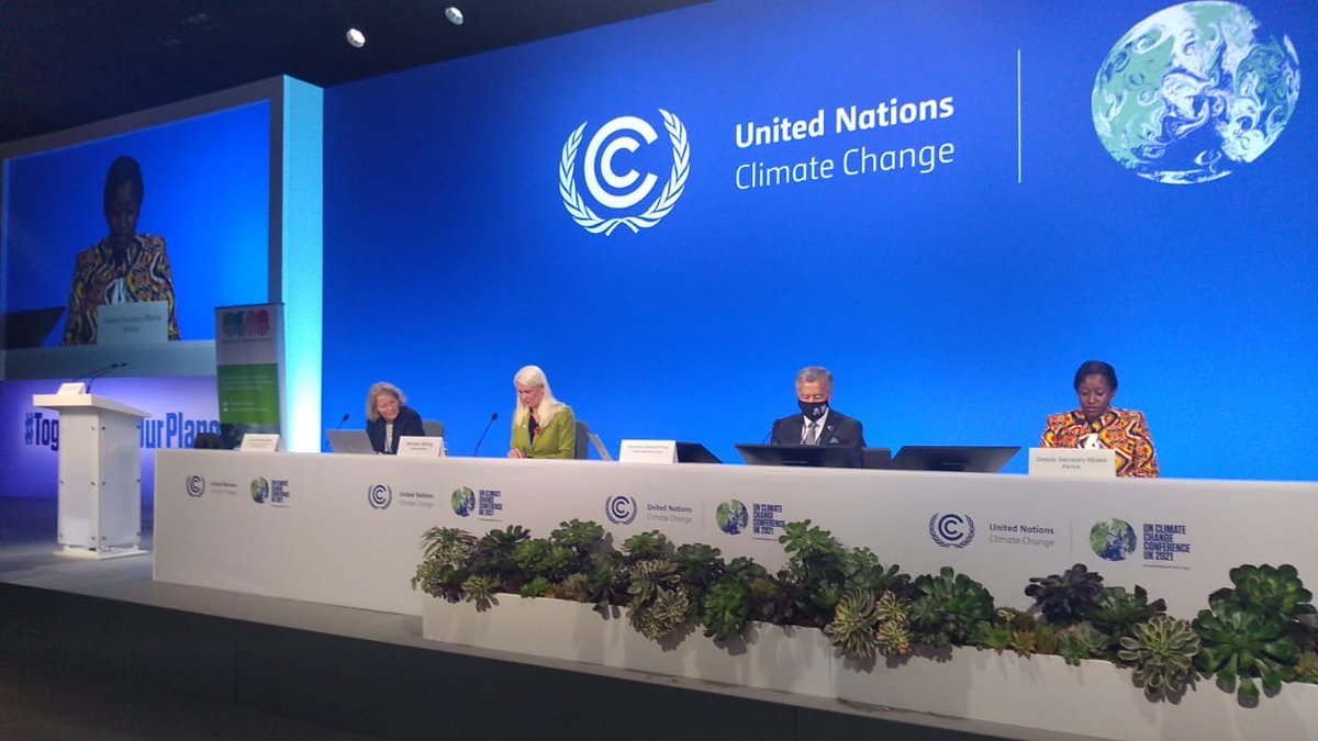 MaureenMbaka1's tweet photo. I am deeply honored to join other world leaders in this Ministerial panel at @COP26  "Research Oriented Adaptation Research: Science and Innovation for Climate Adaptation" representing the Republic of Kenya.🇰🇪 

#COP26Glasgow #ScienceandInnovationDay 

@MoICTKenya @Environment_Ke https://t.co/us5qw6qxZV