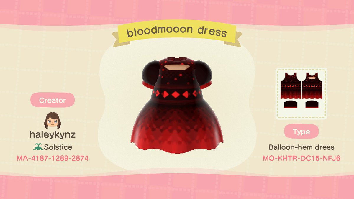 crossykynz's tweet photo. made a bloodmoon version of my old moon outfit to fit the red theme of the holidays and thought i'd share! #AnimalCrossing #ACNH #NintendoSwitch #acnhdesigns https://t.co/RnFjqYkBol