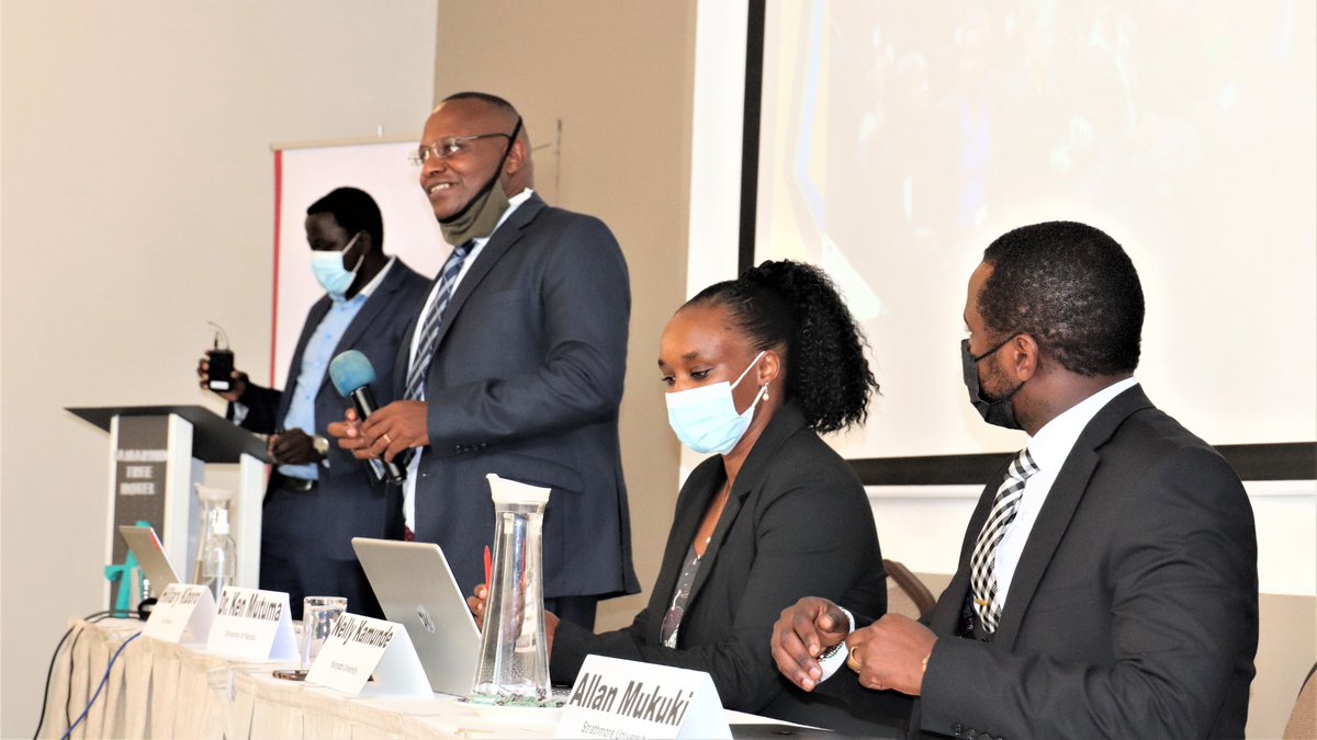 ICRC_Nairobi's tweet photo. In our final panel discussion, Academics: Dr. Joseph Wamwara - @MoiUniKenya, Nelly Kamunde -@KenyattaUni, Dr. Simeon Sungi - @ExperienceUSIU, Allan Mukuki - @StrathmoreLaw, and Dr. Ken Mutuma - @UoNLawFaculty discuss how to further the #IHL expertise in #Kenya #AcademicRoundtable https://t.co/kScxPXU8rQ