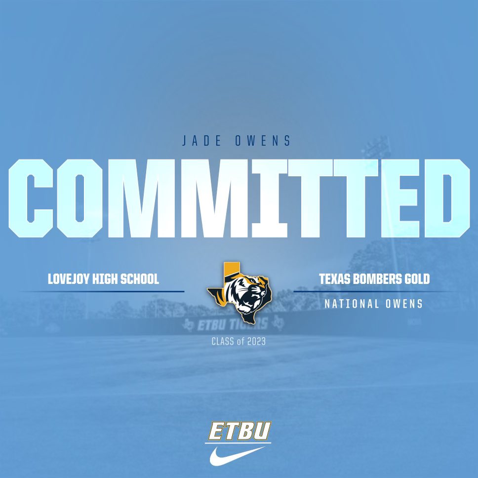 owens_jade07's tweet photo. Beyond excited to announce that I will be continuing my athletic and academic career at East Texas Baptist University. I want to especially thank all of my coaches including John Brochu and many others as well as my parents for making this dream possible! @ETBU_Softball https://t.co/T973YBbtxc