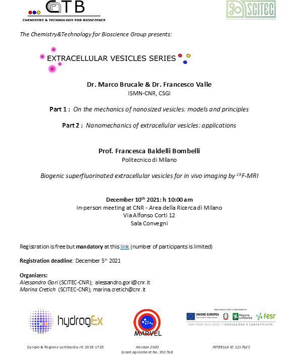 Alessandro Gori (@labgori) on Twitter photo 📢Next IN PERSON #EVseries meeting is officially scheduled on Dec10th-save the date! EV nanomechanics and EV in vivo imaging under the spotlight thanks to <a href="/keccov/">francesco valle</a> and <a href="/Frances79313288/">Francesca Baldelli</a>. Program attached-registration free but required here: shorturl.at/fzGT6 <a href="/cnr_scitec/">CNR - SCITEC</a> 📢Next IN PERSON #EVseries meeting is officially scheduled on Dec10th-save the date! EV nanomechanics and EV in vivo imaging under the spotlight thanks to <a href="/keccov/">francesco valle</a> and <a href="/Frances79313288/">Francesca Baldelli</a>. Program attached-registration free but required here: shorturl.at/fzGT6 <a href="/cnr_scitec/">CNR - SCITEC</a>