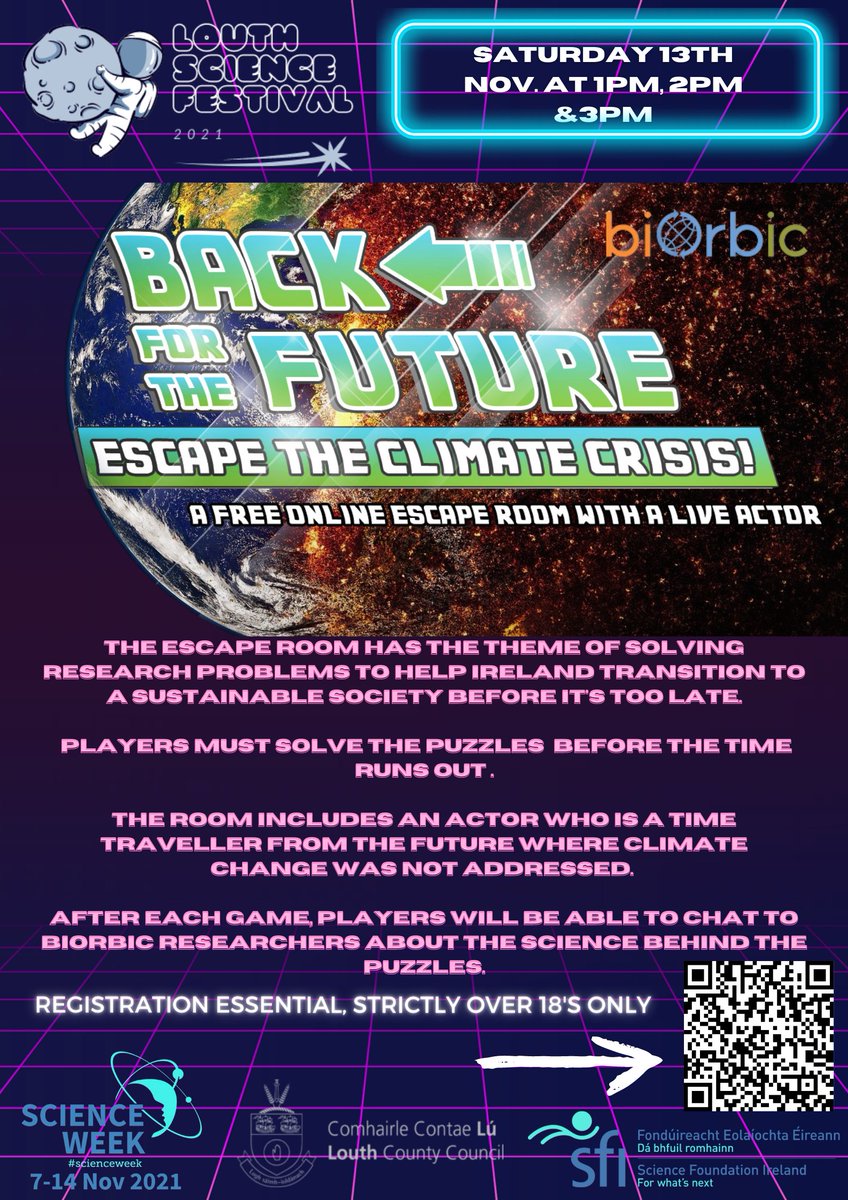 louthcoco's tweet photo. Louth Science Festival brings you "Back for the Future - Escape the Climate Crisis" an online escape room with @biOrbic_centre 

Register via https://t.co/N2mu5AEfQd

#louthlibraries #LSF2021 #LouthScienceFestival #scienceweek @scienceirel @LibrariesIre https://t.co/BfuA1nlky9