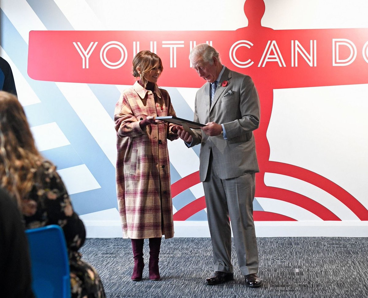 Cheryl and Princes Charles today at the Cheryl’s Trust Centre in Newcastle. #CherylsTrust 🌹