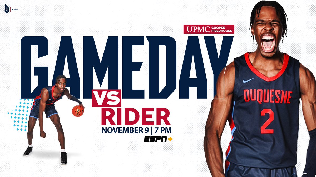 DuqMBB's tweet photo. The 9⃣7⃣6⃣ day wait is OVER...it's 𝗚𝗔𝗠𝗘𝗗𝗔𝗬!

See you tonight for the 𝗨𝗣𝗠𝗖 𝗖𝗢𝗢𝗣𝗘𝗥 𝗙𝗜𝗘𝗟𝗗𝗛𝗢𝗨𝗦𝗘 𝗚𝗥𝗔𝗡𝗗 𝗢𝗣𝗘𝗡𝗜𝗡𝗚 𝟮.𝟬!

🏀: vs Rider
🕖: 7 PM
🏟️: UPMC Cooper Fieldhouse
🎁: First 1,500 fans commemorative mini-basketball
🎟️: https://t.co/ox0RY48TZe https://t.co/g0o2DnRxRE