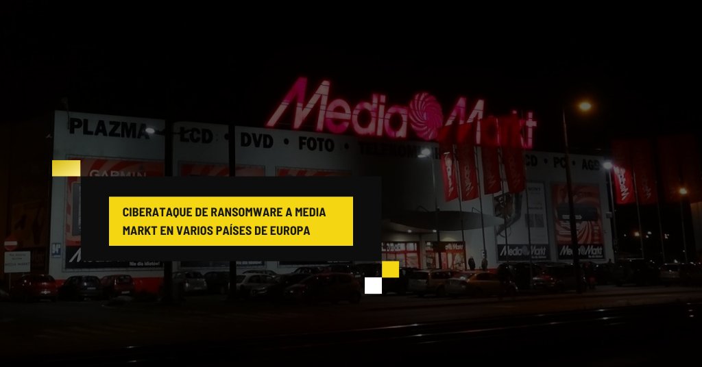 Campus_etic's tweet image. Continúan las ciberamenazas a grandes empresas. En esta ocasión, ciberataque de Ransomware a Media Markt: Se estima un rescate de 240 millones de dólares. Más información:
bit.ly/3H1OgXw
#ransomware #ciberseguridad #ciberataque #ciberdelincuente