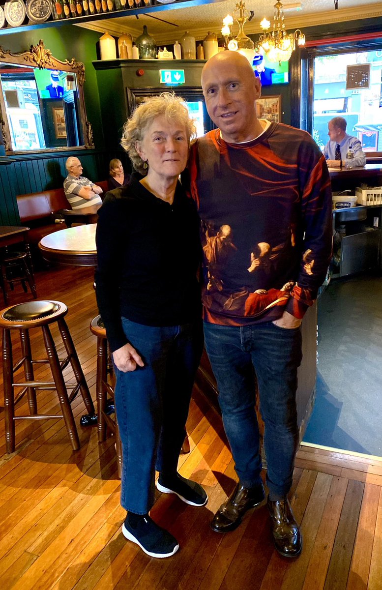 I Loved Wearing ❣️“ Caravaggio’s “Death of the Virgin (1606) @museelouvre @hscaravaggio .While meeting my Cousin Carol Diver a very Accomplished Artist herself in Spain @caroldiver2 in @theoldstand Dublin . Catching up Art,Fashion ,Food , Family in a Wet Miserable Dublin ☘️🌈