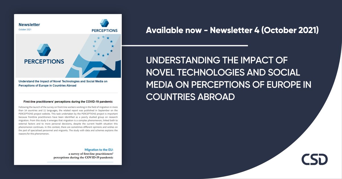 CSDBuildBridges's tweet photo. What are the perceptions of front-line workers in more than 14 countries, including #Bulgaria, on the current #migrationflow in #Europe? Find the answer and more in @PERCEPTIONS_EU's latest newsletter, available here: https://t.co/FZ73yTIEhs 

#CSDcounteringextremism https://t.co/Atnw4AgVkN
