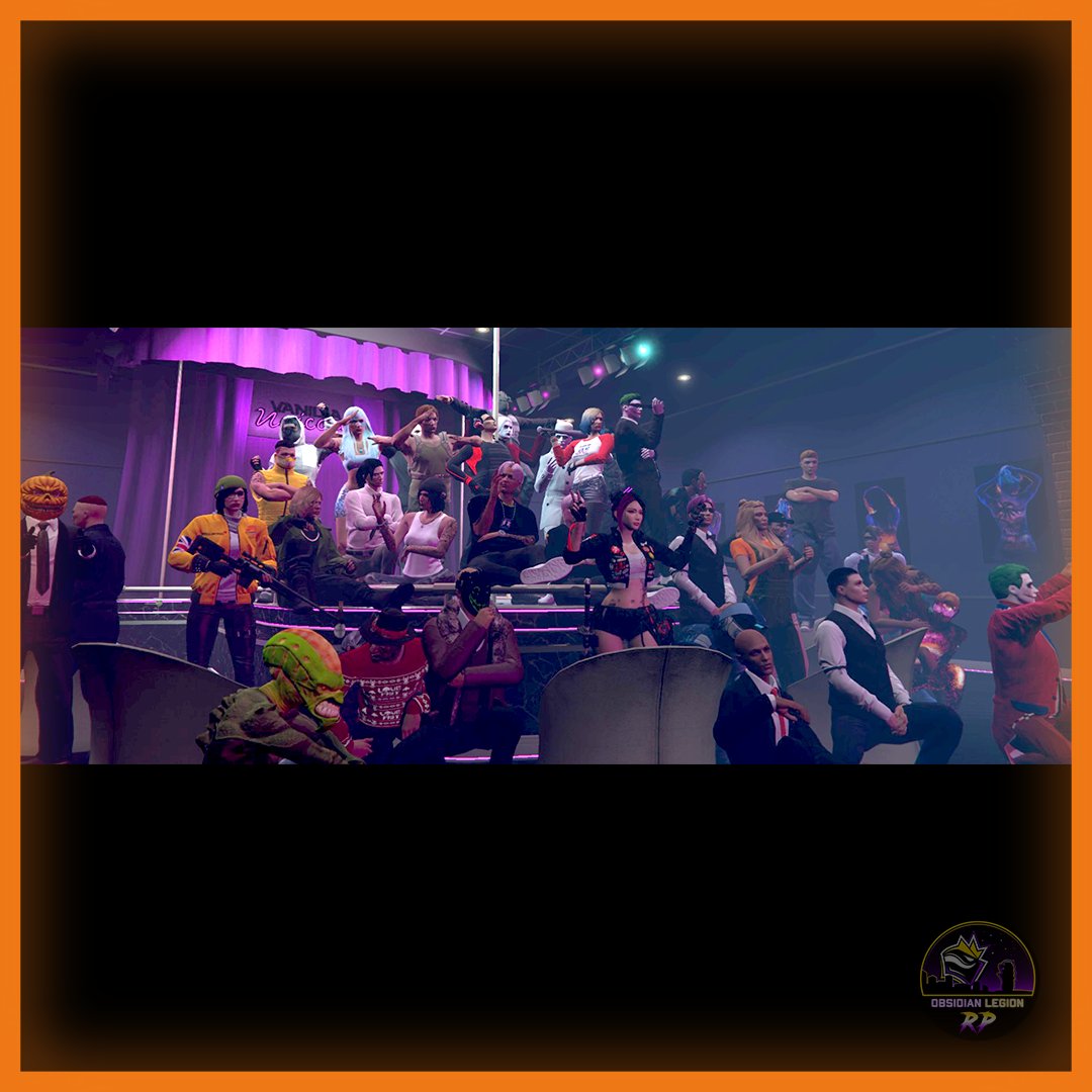 OLNRoleplay's tweet photo. Halloween is way behind us, but the memories will always remain!

Huge shoutout to @princesslunnytunes for organizing the Costume contest and the awesome Halloween party at Vanilla Unicorn!

Can you see familiar characters? 😉

#ObsidianLegion #OLRP #Fivem #gtav #singapore https://t.co/wWSCNM9Acv
