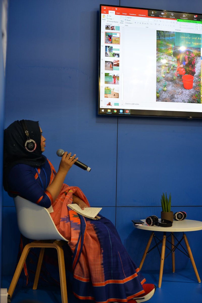 anika_sumaiya's tweet photo. Speaking at the #LLA hub on' From a vast vanishing riverine landscape: tales of #uncertainty, #resilience, and transformarion through visual stories and narratives.@ICCCAD
@Tapestry_T2S @shibajibose1 #LLA  #COP26Glasgow @COP26 @MityMahmuda @SaleemulHuq https://t.co/bSpmsXbFqT
