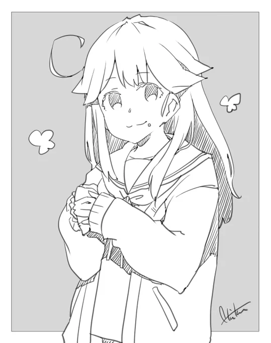 『ぽかぽか』
#艦これ #潮 