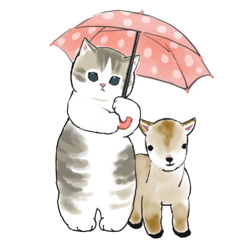 「雨の日はお迎えに行くよ☂️ 」|ぢゅの🐈のイラスト