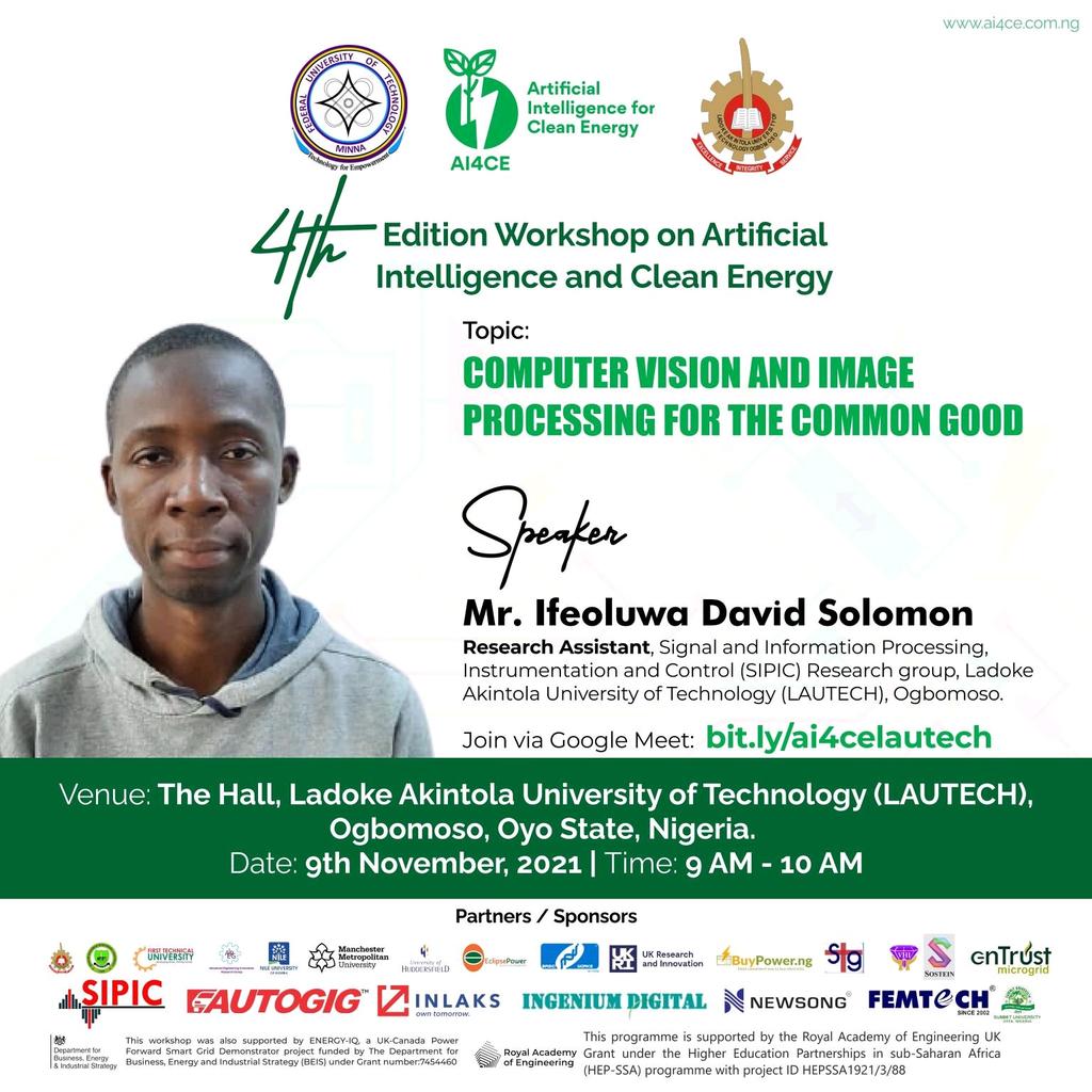 sipicgroup's tweet photo. 4tg AI4CE Workshop, Artificial Intelligence for Clean Energy. https://t.co/nnE95GsB9A