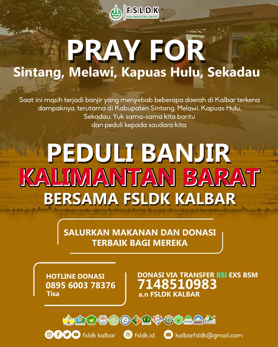 fsldkkalbar_'s tweet photo. Peduli Banjir Kalimantan Barat Bersama FSLDK Kalbar
#banjir #PrayForSintang #prayForKalbar #pontianak #pedulibanjir #donasi https://t.co/Sz7T119mCG