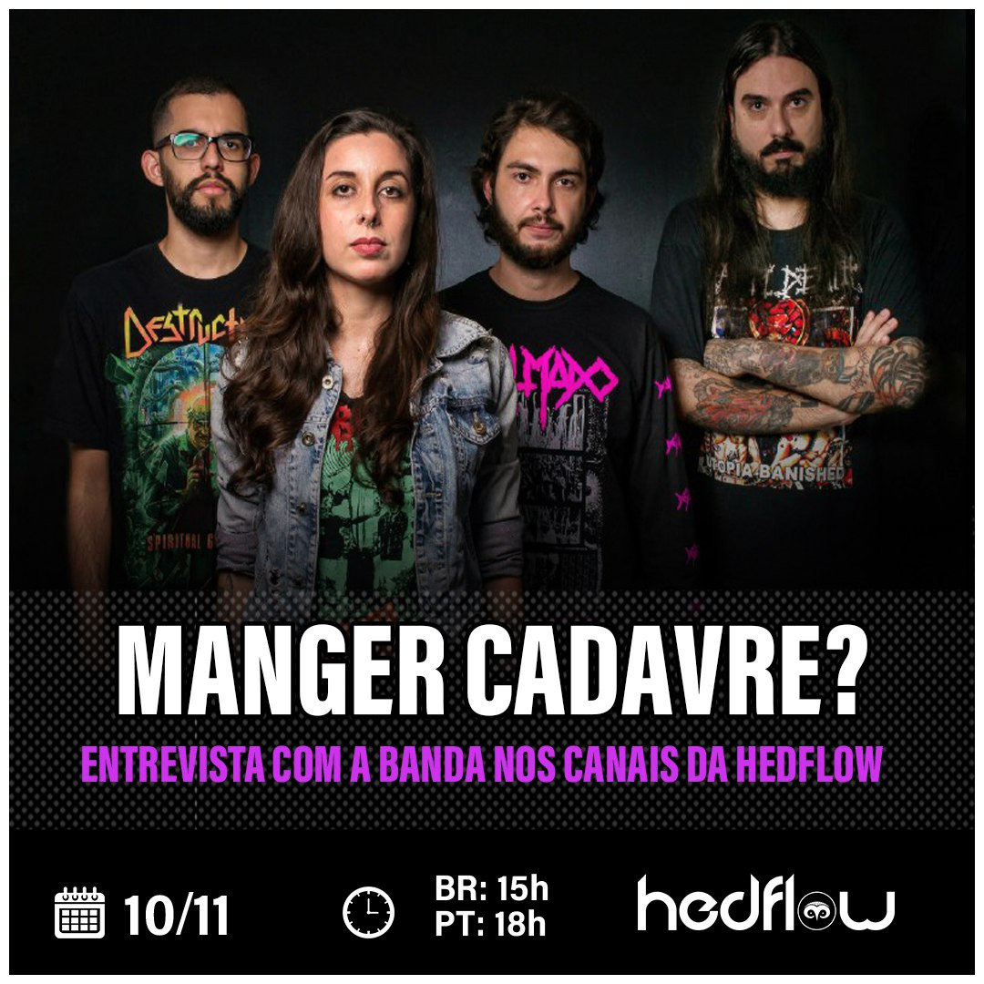 mangercadavre's tweet photo. Amanhã, às 15h, tem entrevista ao vivo com a Nata e o Marcelo na @hedflow para falar sobre o lançamento do novo álbum "Decomposição". Participem enviando suas perguntas pelo chat ao vivo. » https://t.co/VBalXM8nep « https://t.co/PIoND1c0Yp