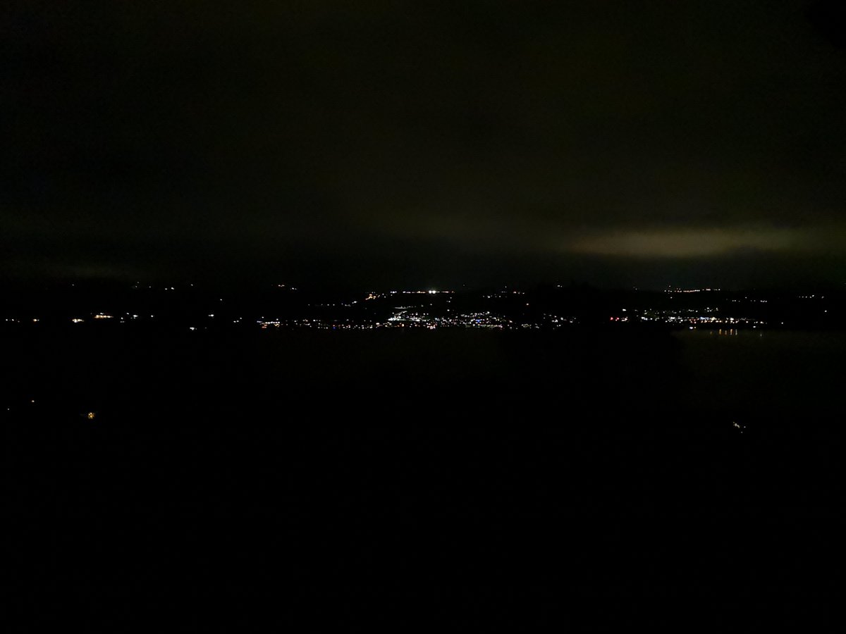 More than 97% of all installed outdoor lighting is not compatible with #darksky requirements. If it were, there would not be any visible light point on the photo below! This is valid even for almost all LED installations; at best, light emission is limited to below the horizon.