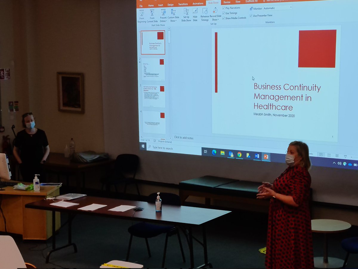 "Plan, test and audit"
Great words from @MeabhMeabhy on #BusinessContinuity 
Thanks to <a href="/lillianbob/">Lillian Butler</a> &amp; <a href="/nininutball/">Niamh Tallon</a> for organising. Looking forward to future workshops!