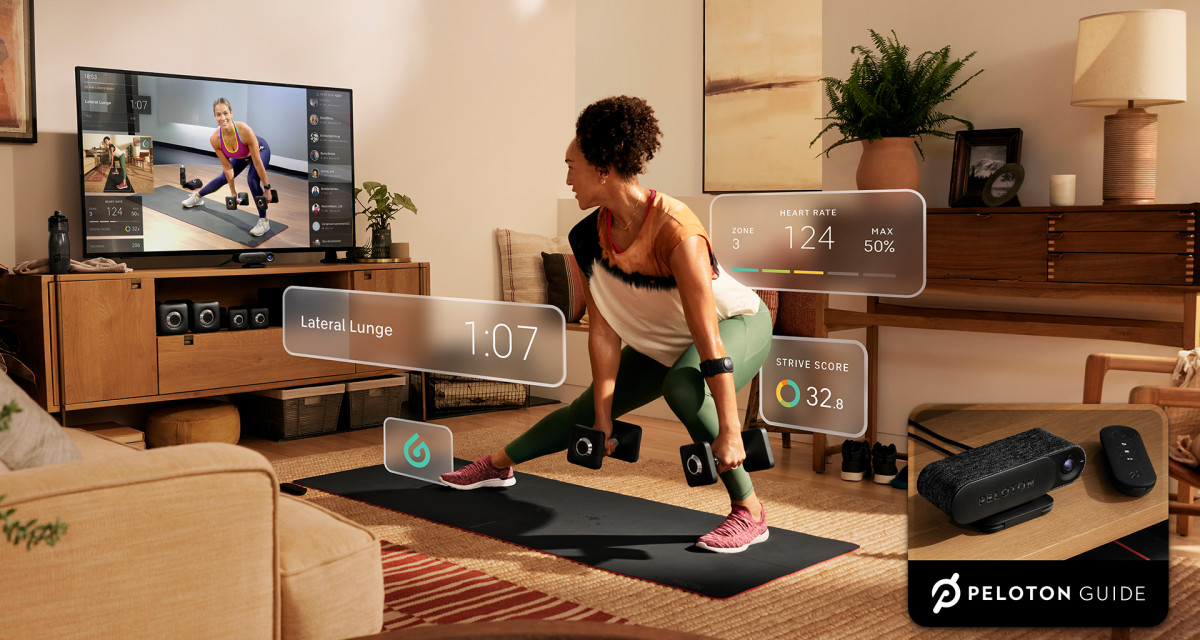 JoeVennare's tweet photo. Peloton enters connected strength training with the launch of Peloton Guide. 

• movement tracking camera 
• heart rate monitoring armband 
• live and on-demand classes  
• cost: $495, launching in 2022 https://t.co/GVbcJFNzas