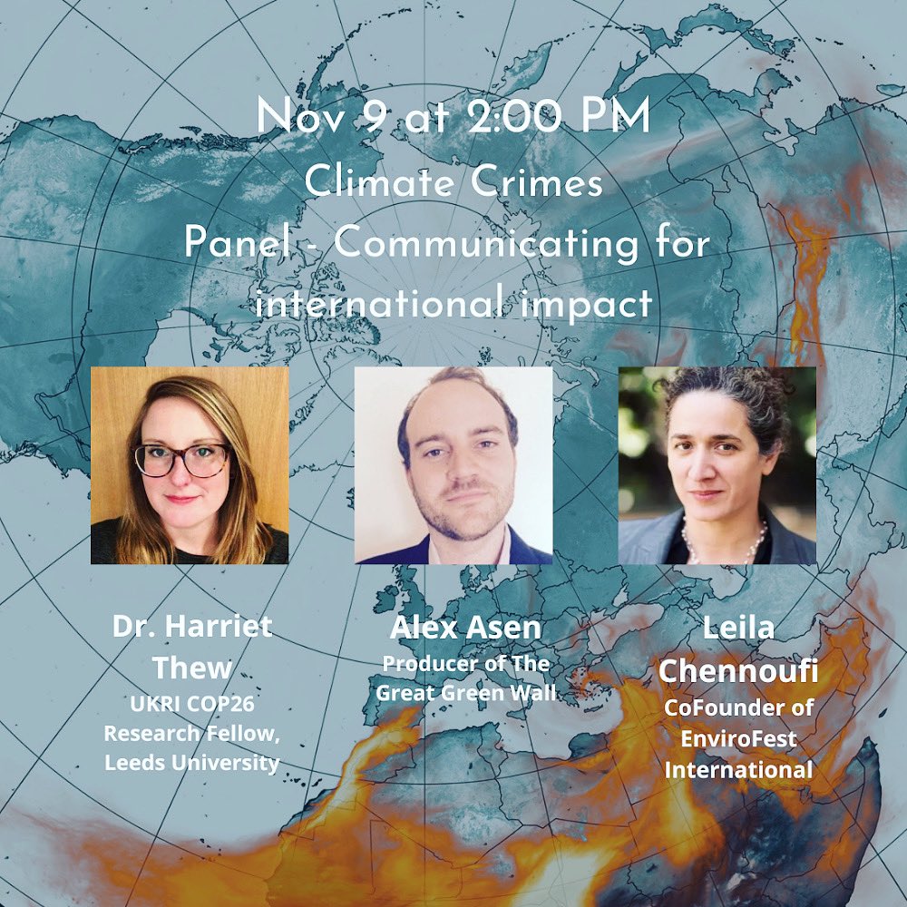 Today at the #COP26 #GreenZone : How can we best inform behaviors and attitudes to climate change globally? @HarrietThew  @lchennoufi and Alex Asen on the role of media and sound climate communications to increase climate literacy 📰🍃#inspiringchange #climatechange #cop26glasgow