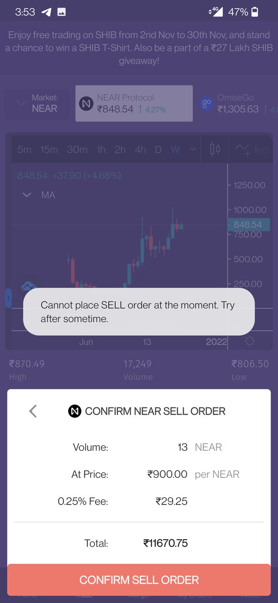 2lefteyes's tweet photo. @bitbns 
Account has been frozen for trading since morning. Can't buy, sell, cancel set orders, change SL. Lost money too as a result.

Issue not with other users

How do you plan to mitigate?

#BitBNS #cryptocurrency https://t.co/0Kl5e7PKia