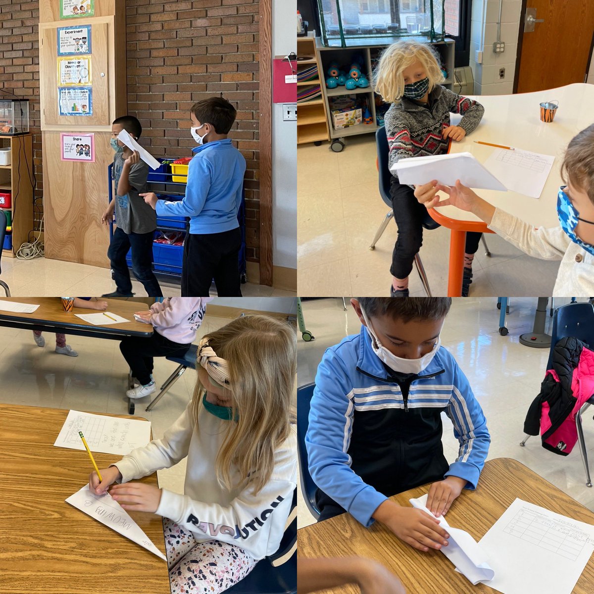 STEM_MrsGropper's tweet photo. Yesterday was #NationalSTEMDay ! Our K-2 students kicked off our engineering units by asking a question, imagining a solution, making a plan, creating, testing and improving! So proud of them! #paperairplane #candytower #cupstack @WestSchoolLBNY https://t.co/7wpUhp9dED