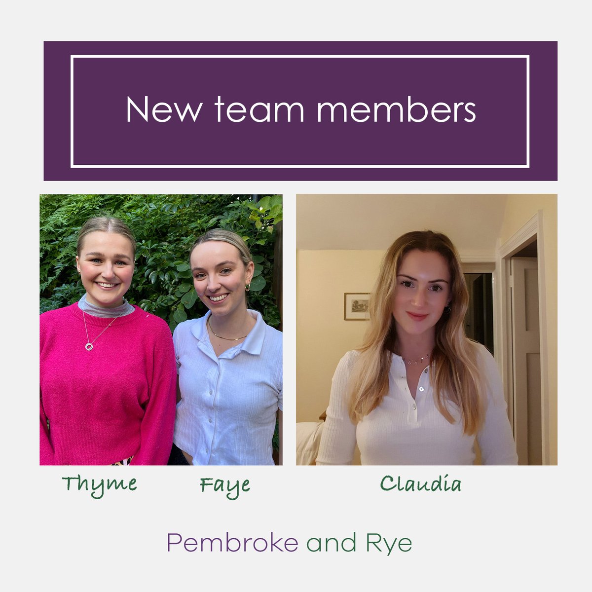 We are pleased to welcome Claudia Woosnam, Faye Clarke, and Thyme Francis as our new Account Executives! 👩‍💻 We're thrilled to see our team grow at a very exciting time for the business. 🎉